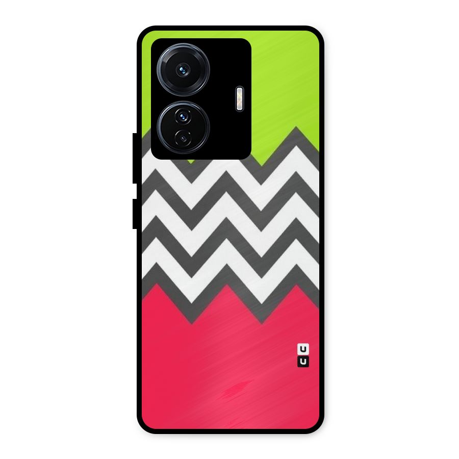 Cute Chevron Metal Back Case for Vivo T1 Pro
