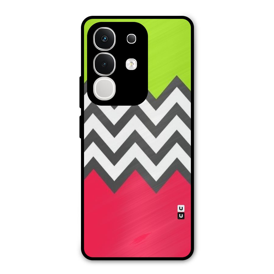 Cute Chevron Metal Back Case for Vivo T4x