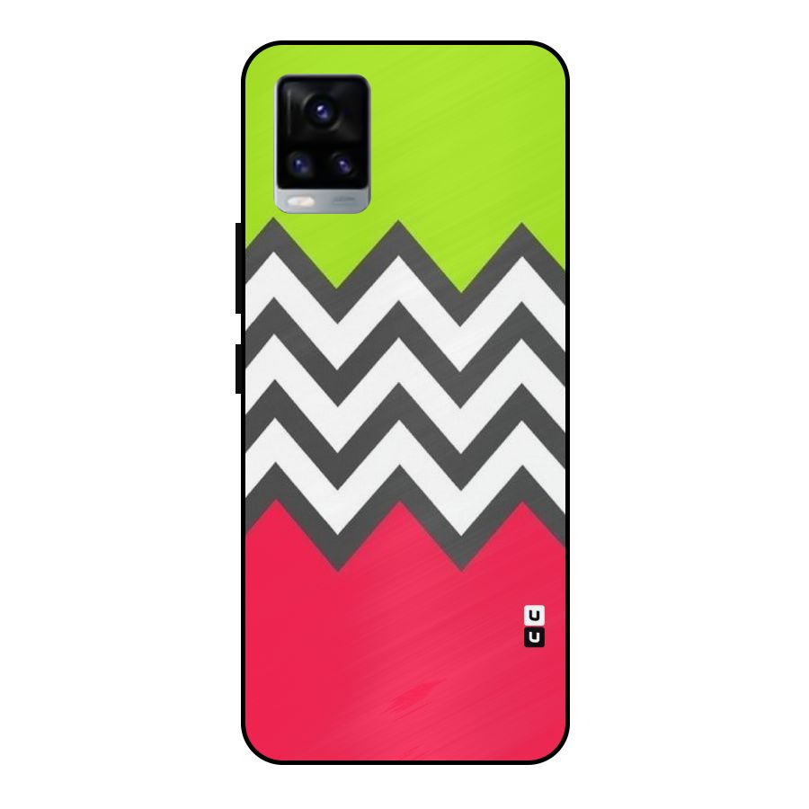 Cute Chevron Metal Back Case for Vivo V20