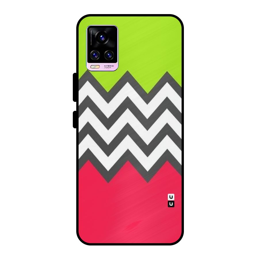 Cute Chevron Metal Back Case for Vivo V20 Pro