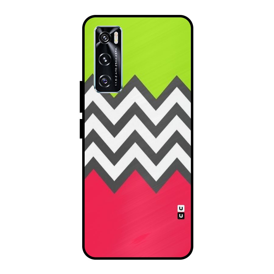 Cute Chevron Metal Back Case for Vivo V20 SE