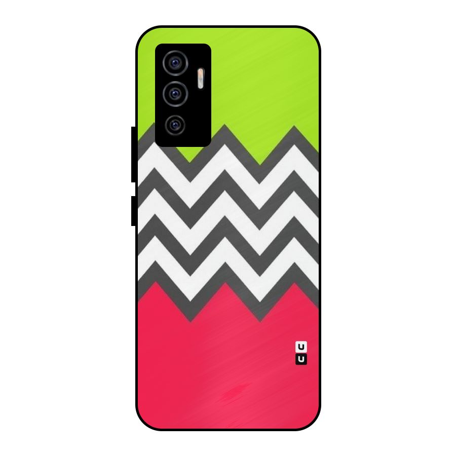 Cute Chevron Metal Back Case for Vivo V23e