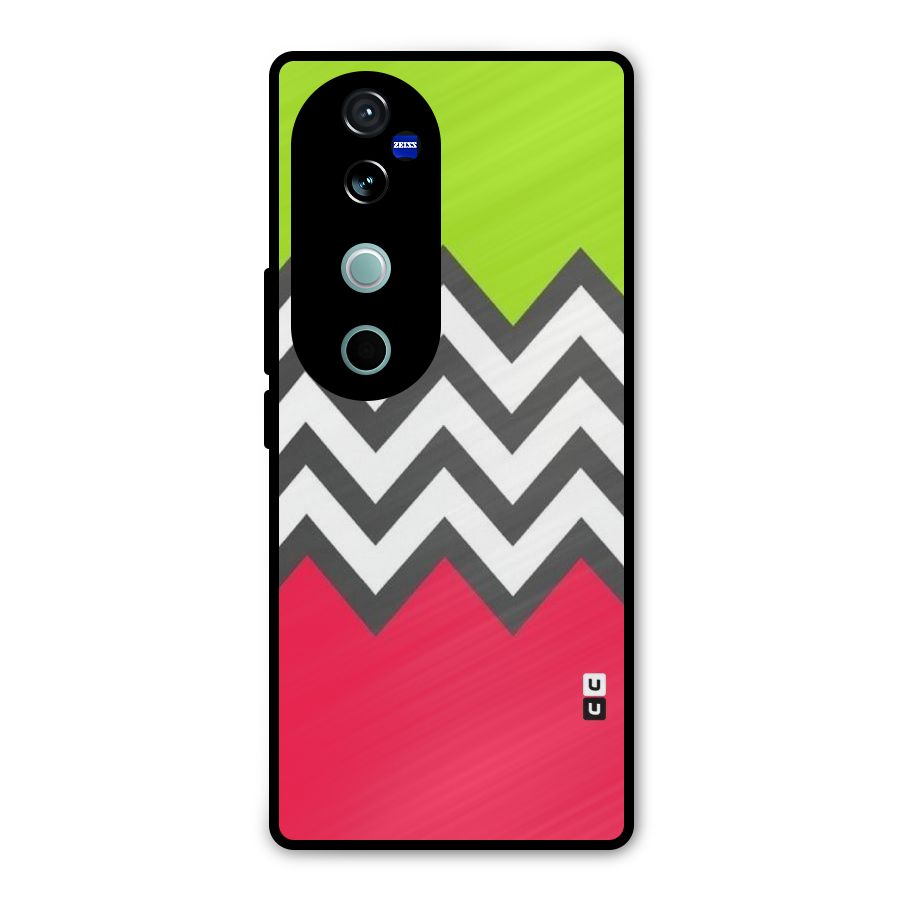 Cute Chevron Metal Back Case for Vivo V40