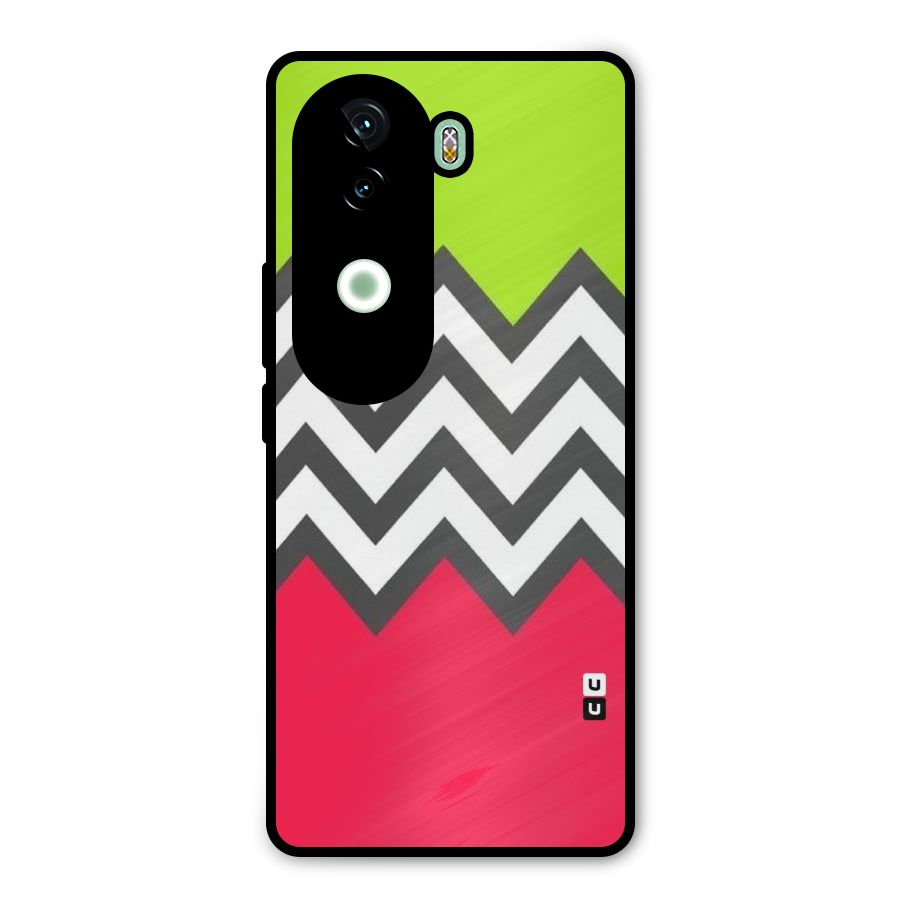 Cute Chevron Metal Back Case for Vivo V40e