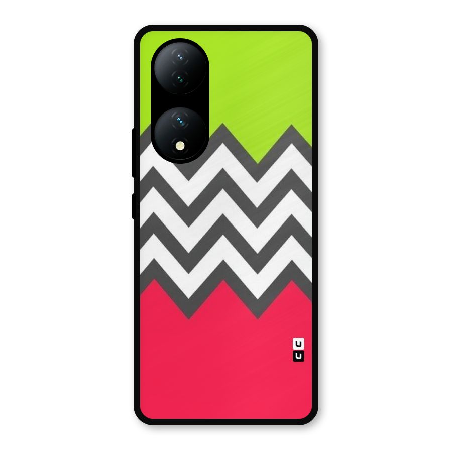Cute Chevron Metal Back Case for Vivo Y100