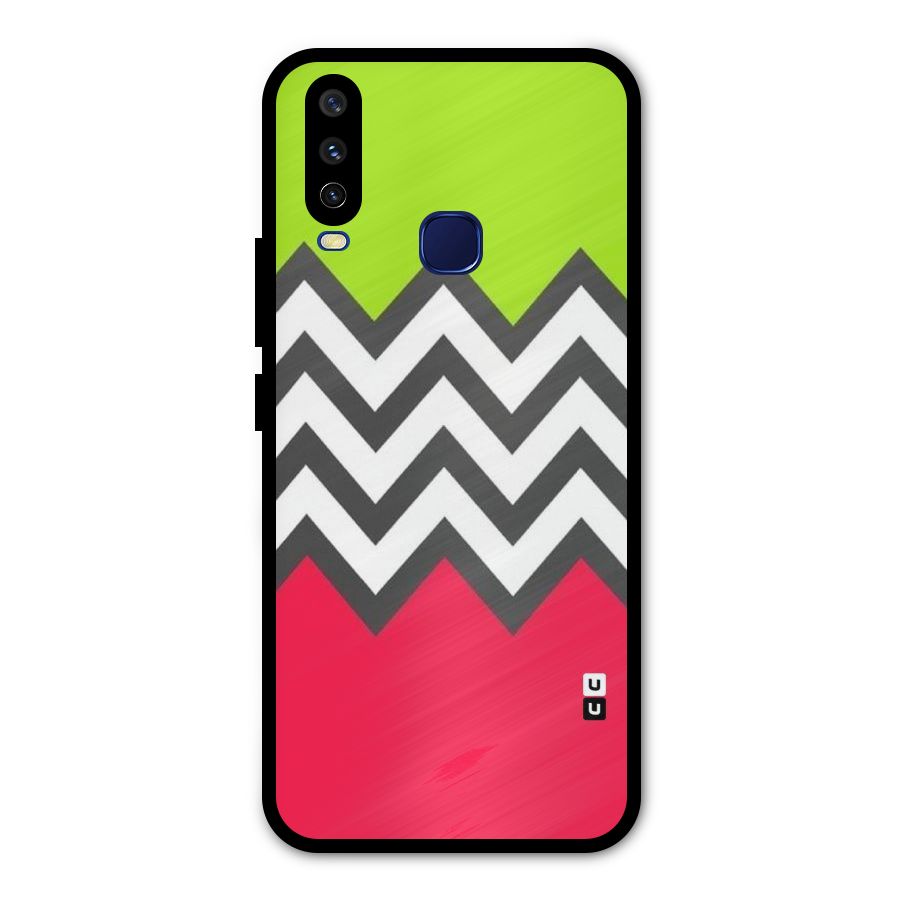 Cute Chevron Metal Back Case for Vivo Y15