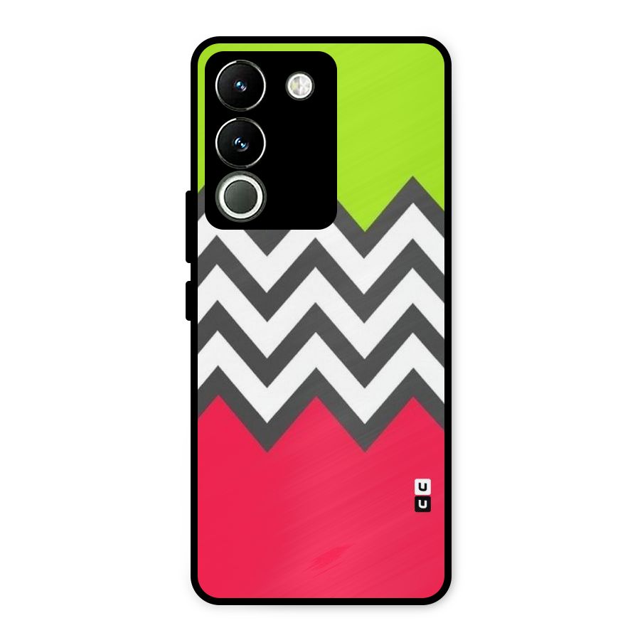 Cute Chevron Metal Back Case for Vivo Y200