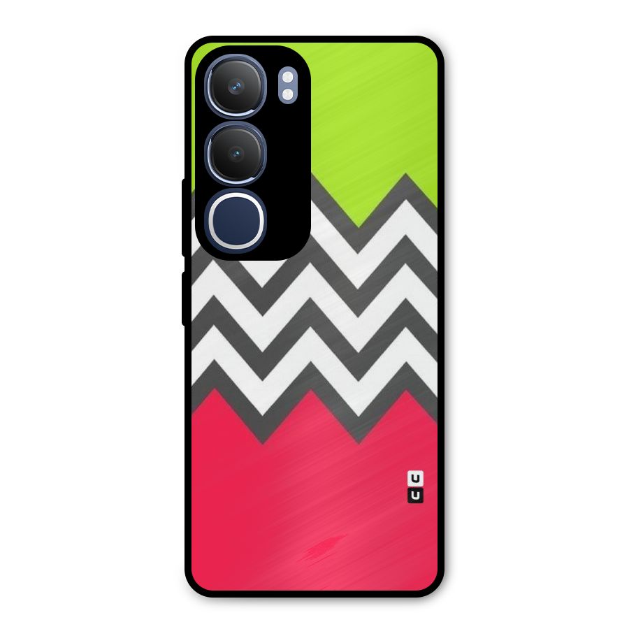 Cute Chevron Metal Back Case for Vivo Y29