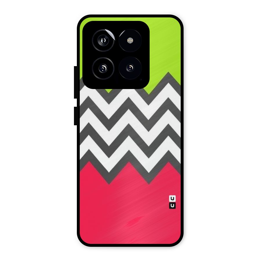Cute Chevron Metal Back Case for Xiaomi 14