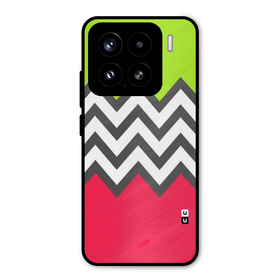 Cute Chevron Metal Back Case for Xiaomi 15