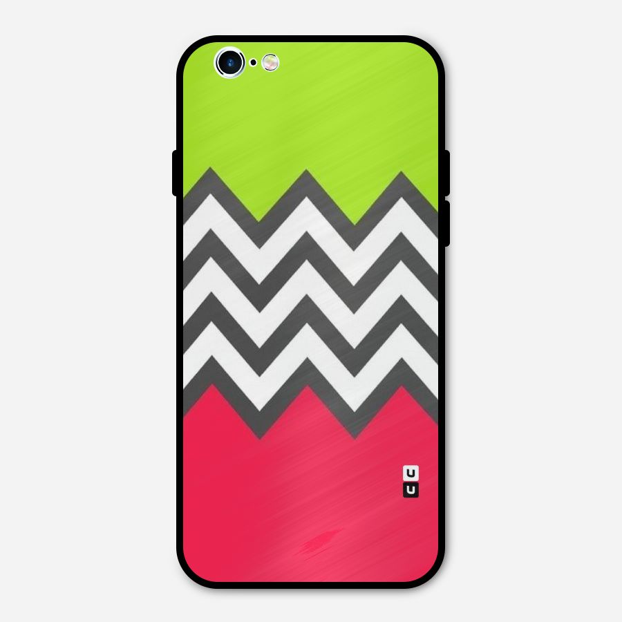 Cute Chevron Metal Back Case for iPhone 6 6s