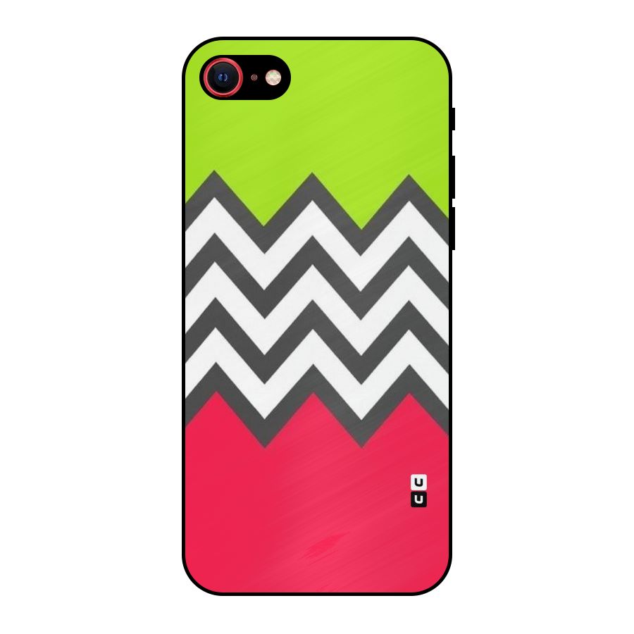 Cute Chevron Metal Back Case for iPhone 7