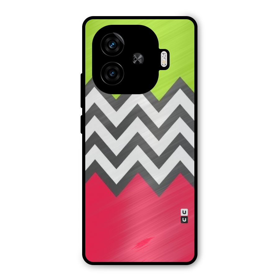 Cute Chevron Metal Back Case for iQOO Neo 10R