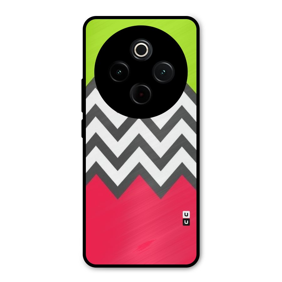Cute Chevron Metal Back Case for iQOO Z10