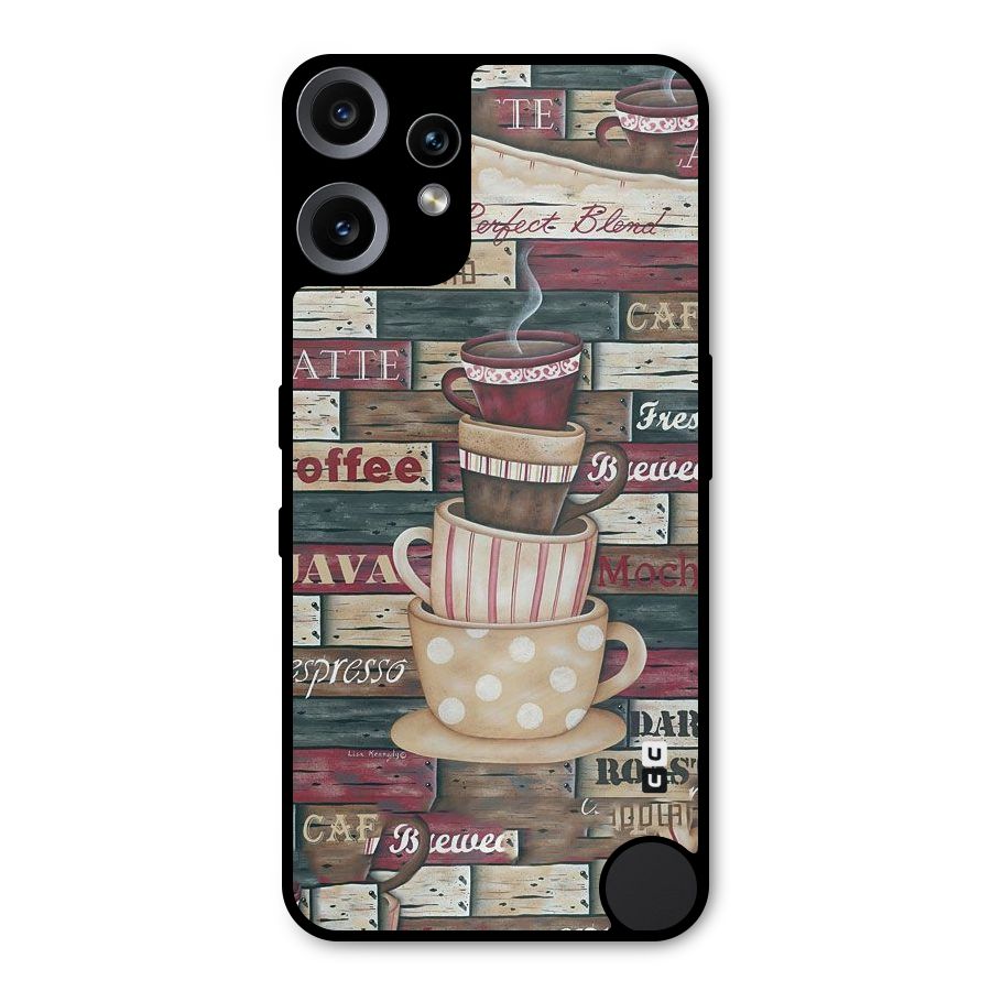 Cute Coffee Cups Metal Back Case for Nothing CMF Phone 2 Pro