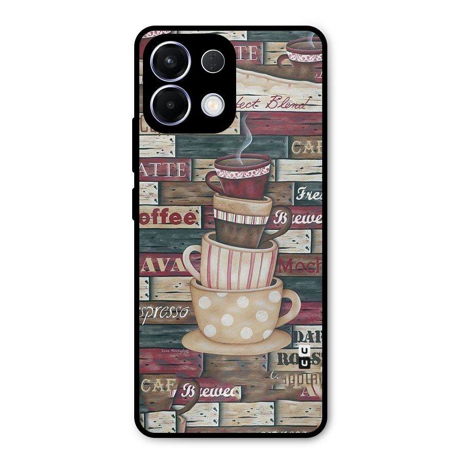 Cute Coffee Cups Metal Back Case for Oppo K13