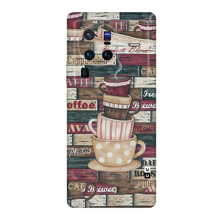Cute Coffee Cups Original Polycarbonate Back Case for Vivo X80