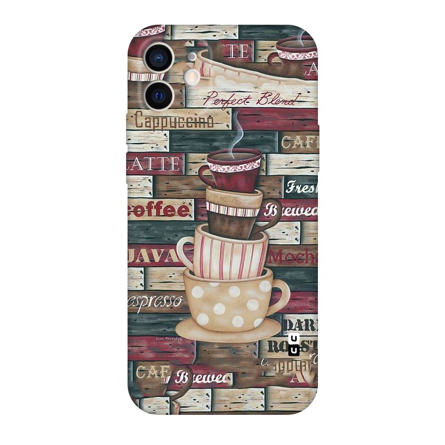 Cute Coffee Cups Original Polycarbonate Back Case for iPhone 12