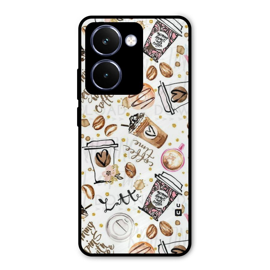 Cute Coffee Pattern Metal Back Case for Realme P3 Ultra