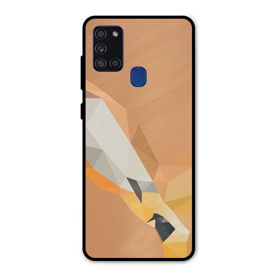 Cute Deer Metal Back Case for Galaxy A21s