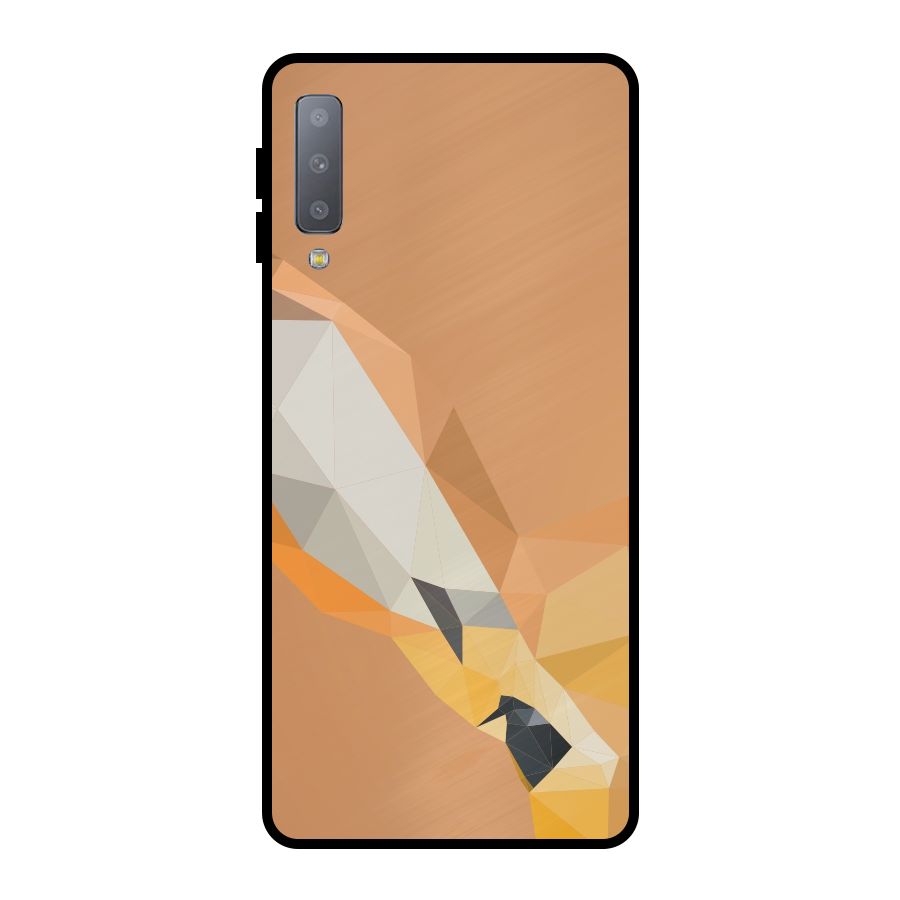 Cute Deer Metal Back Case for Galaxy A7 (2018)
