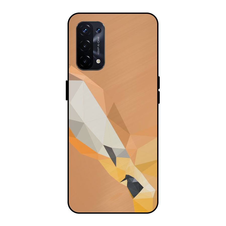 Cute Deer Metal Back Case for Oppo A74 5G