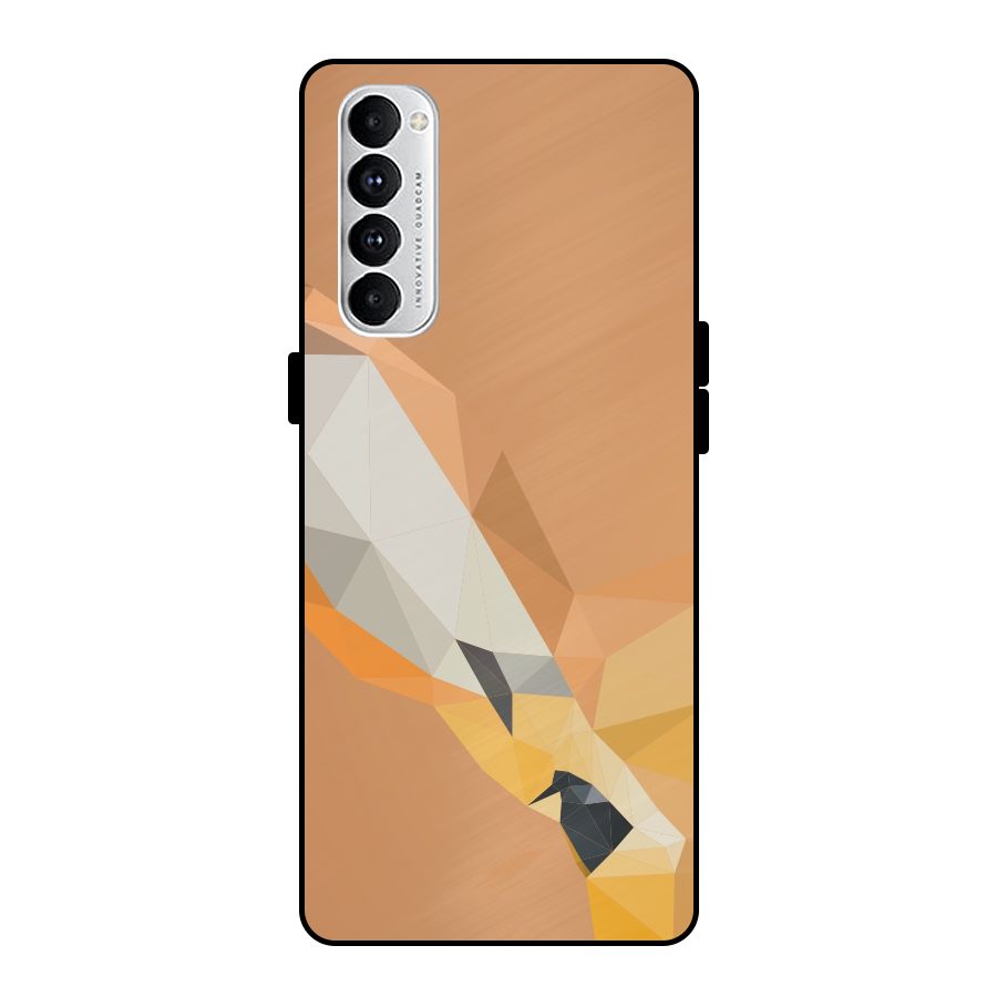 Cute Deer Metal Back Case for Oppo Reno4 Pro