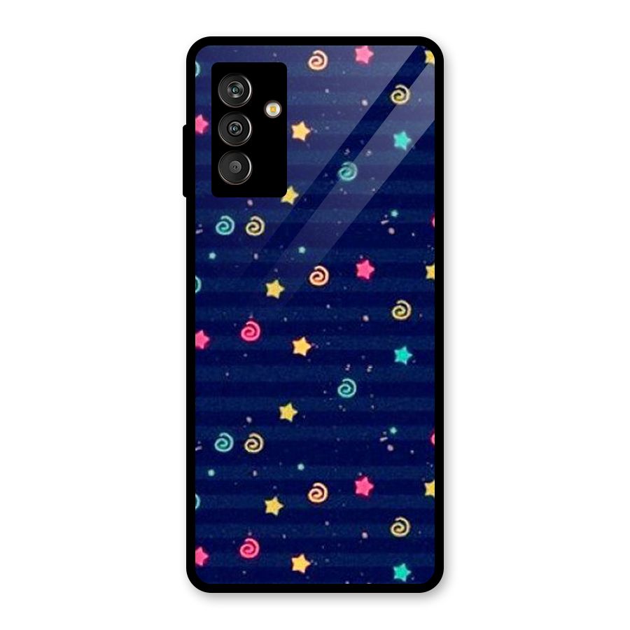 Cute Design Glass Back Case for Galaxy M13