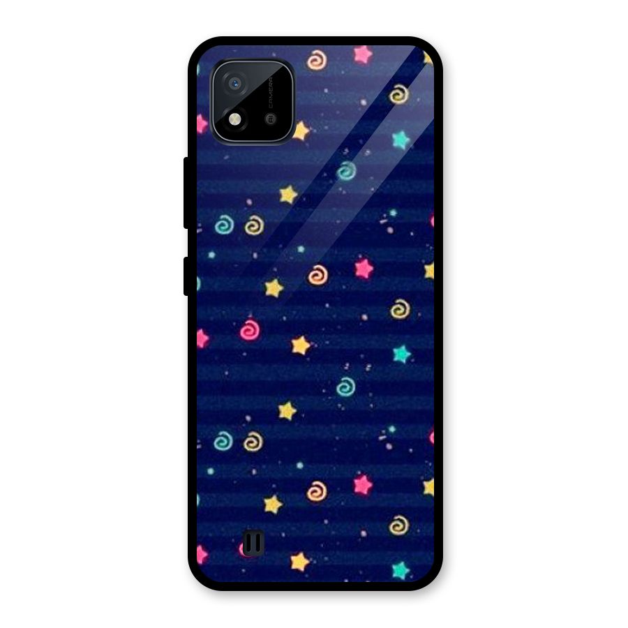 Cute Design Glass Back Case for Realme C11 2021