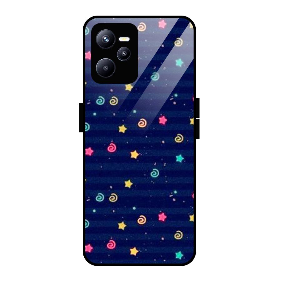 Cute Design Glass Back Case for Realme C35