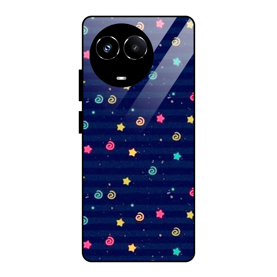 Cute Design Glass Back Case for Realme Narzo 60X