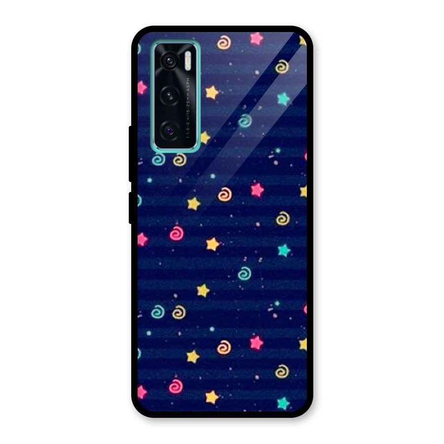 Cute Design Glass Back Case for Vivo V20 SE