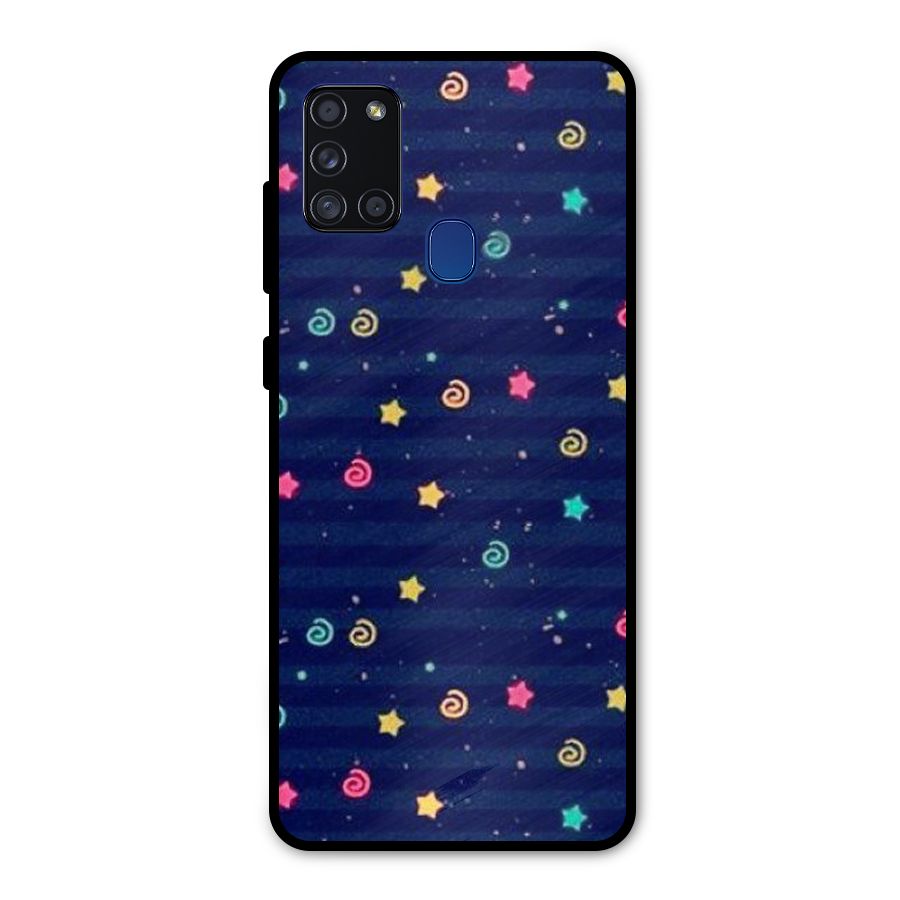 Cute Design Metal Back Case for Galaxy A21s