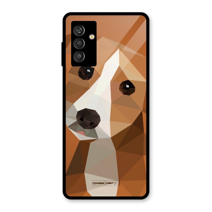 Cute Dog Glass Back Case for Galaxy M13