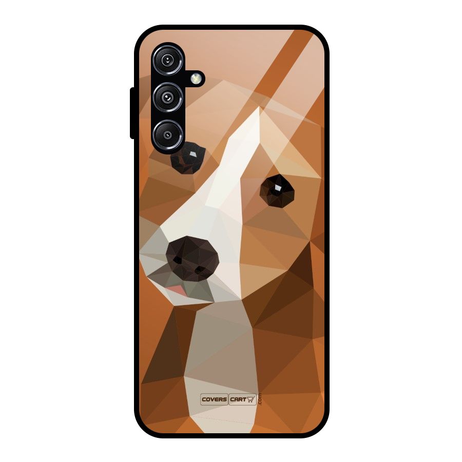 Cute Dog Glass Back Case for Galaxy M34 5G