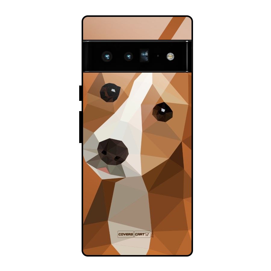 Cute Dog Glass Back Case for Google Pixel 6 Pro