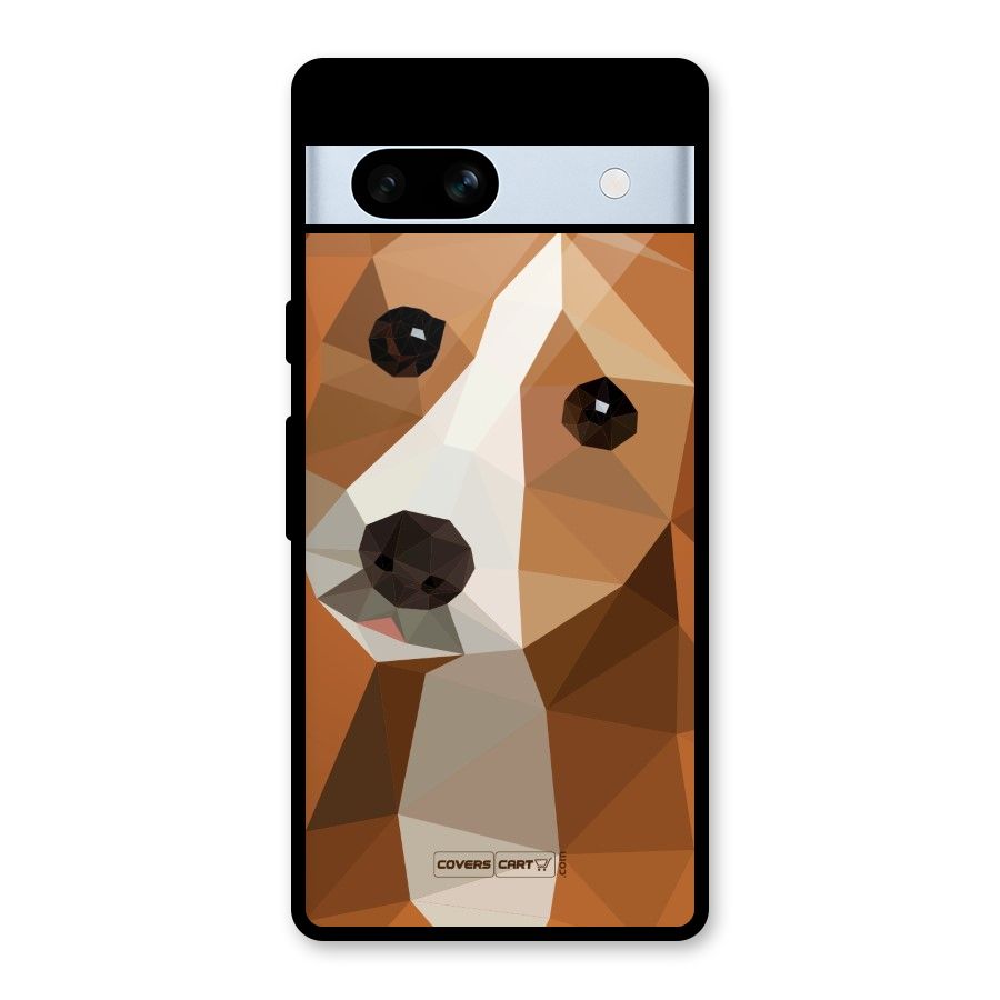 Cute Dog Glass Back Case for Google Pixel 7a