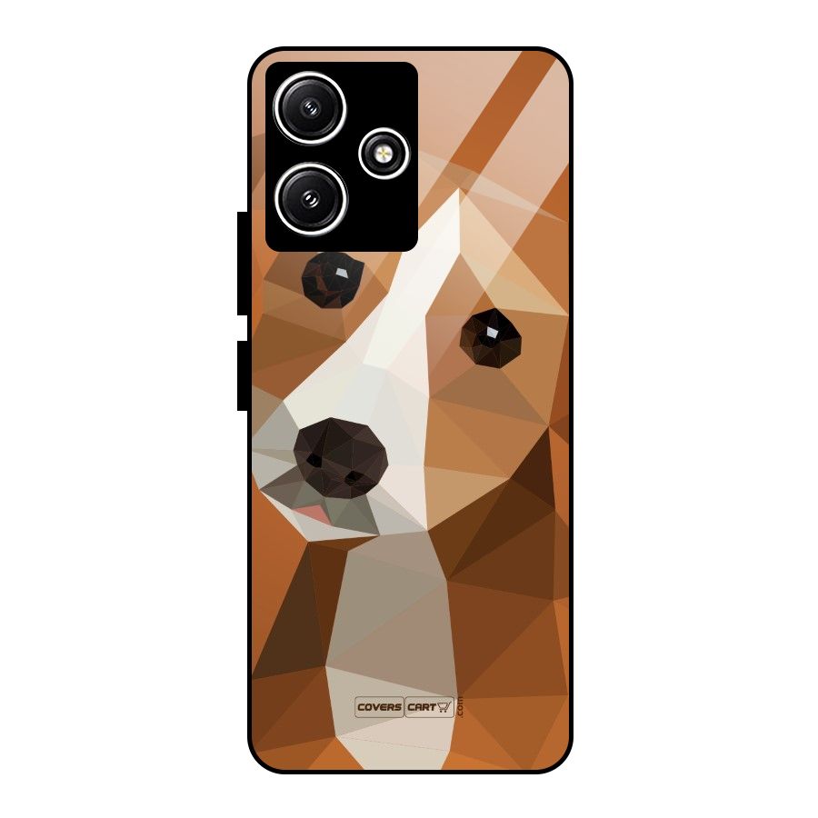 Cute Dog Glass Back Case for Poco M6 Pro