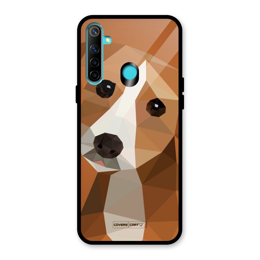 Cute Dog Glass Back Case for Realme 5