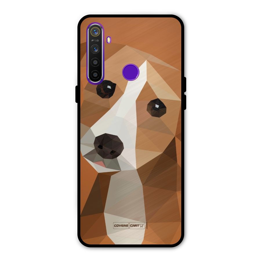 Cute Dog Glass Back Case for Realme 5s