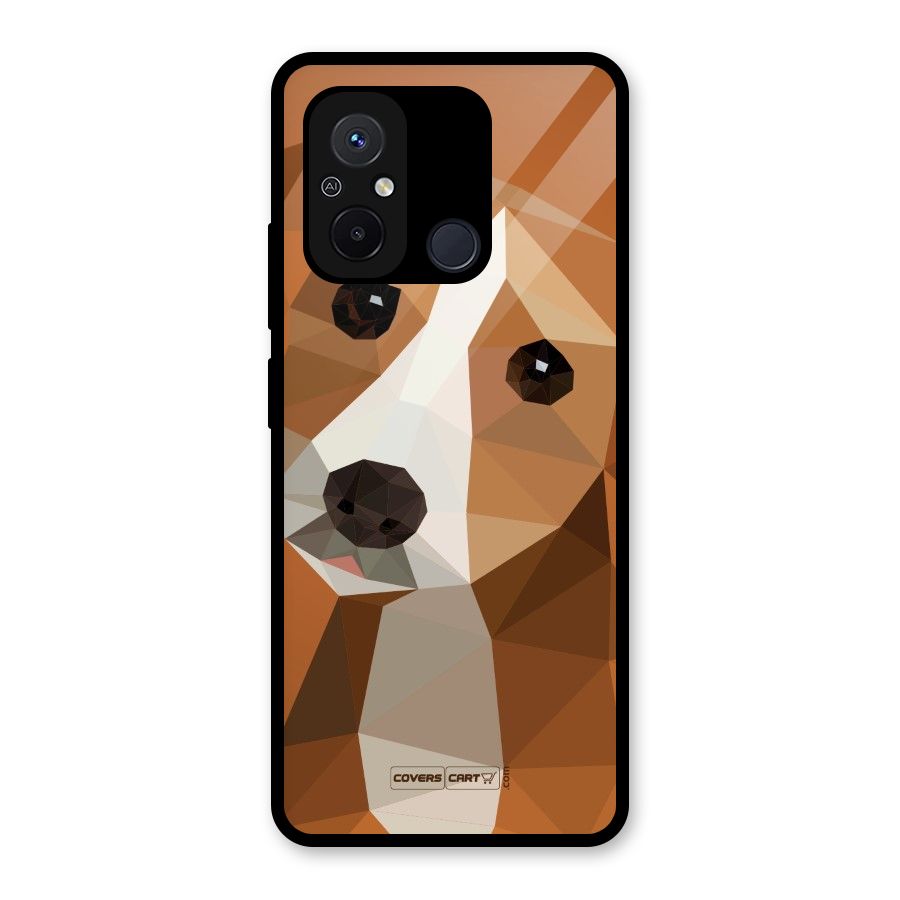 Cute Dog Glass Back Case for Redmi 12C