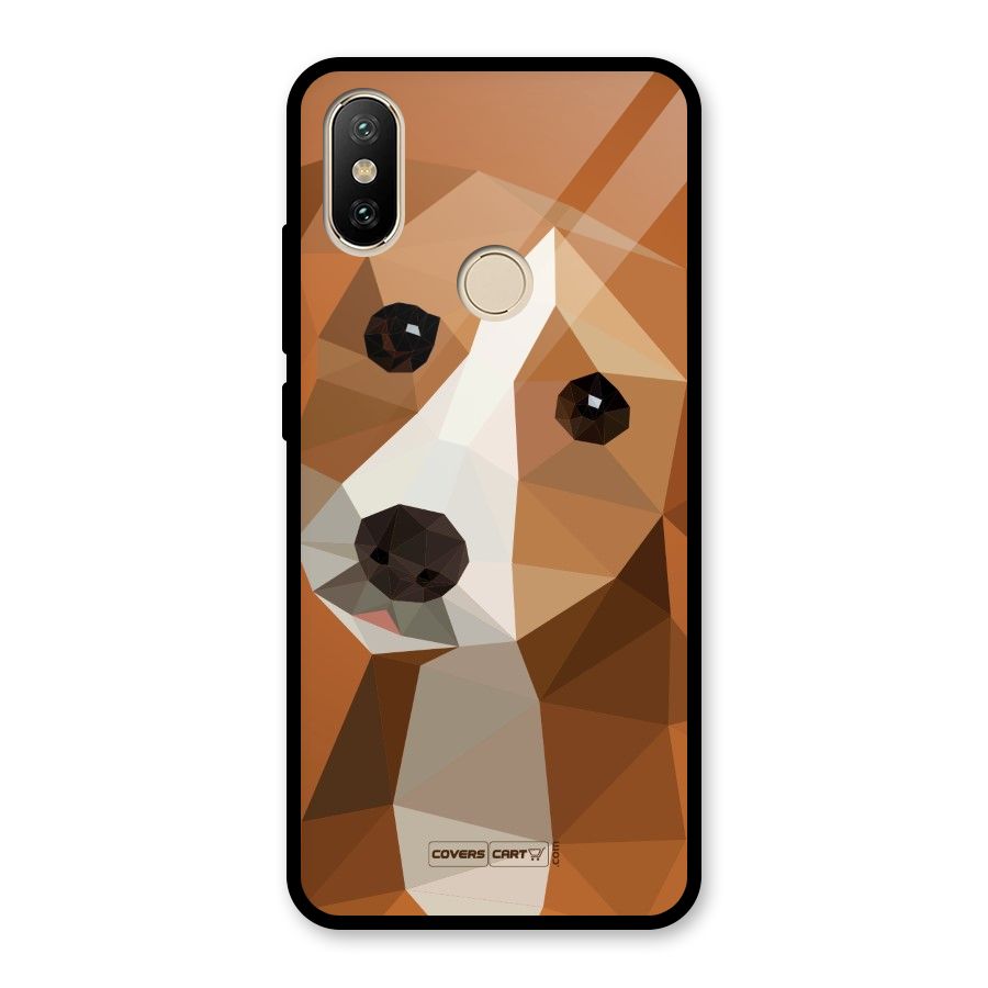 Cute Dog Glass Back Case for Redmi A2