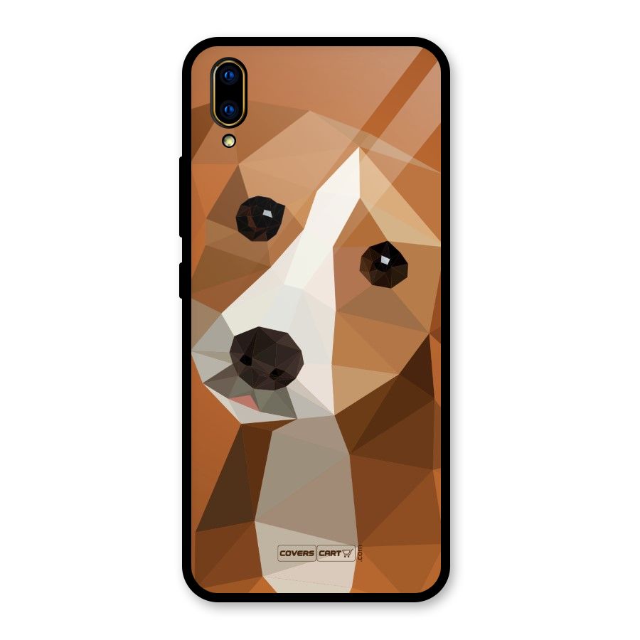 Cute Dog Glass Back Case for Vivo V11 Pro