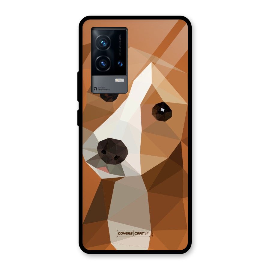 Cute Dog Glass Back Case for iQOO 9 5G