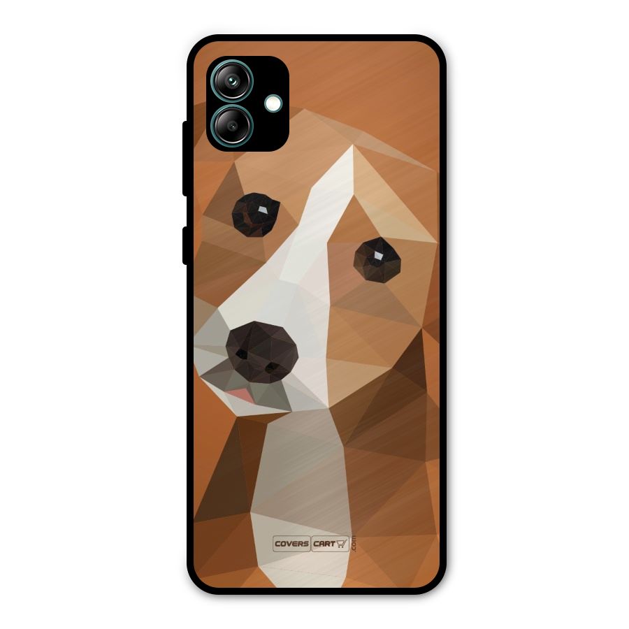 Cute Dog Metal Back Case for Galaxy A04