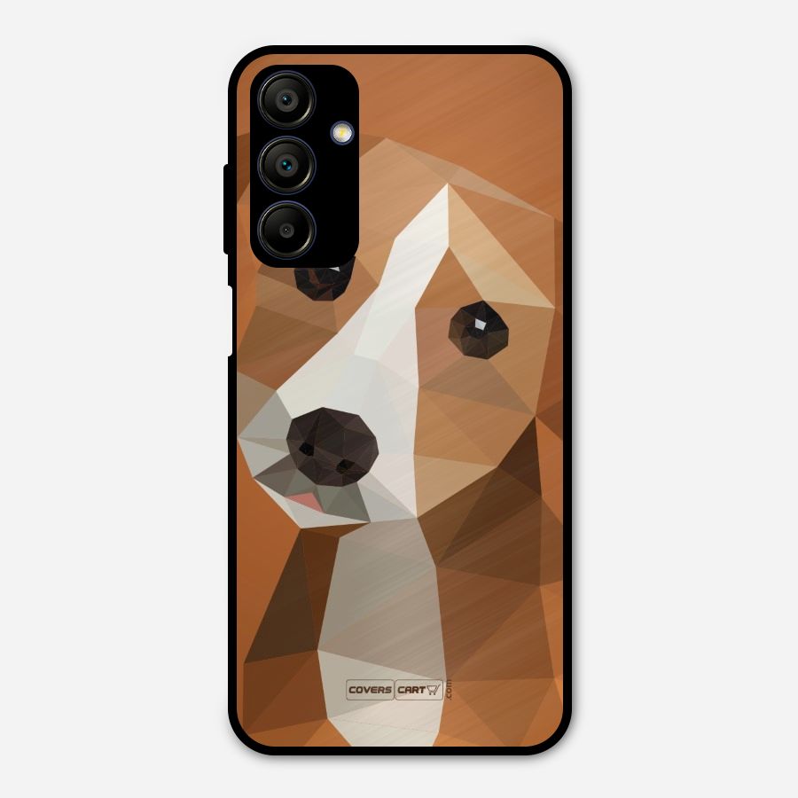 Cute Dog Metal Back Case for Galaxy A15 5G
