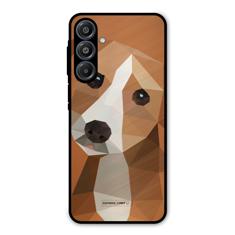 Cute Dog Metal Back Case for Galaxy A16 5G