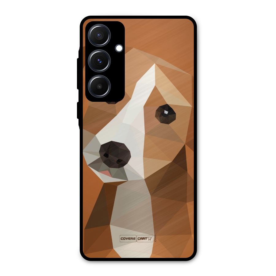 Cute Dog Metal Back Case for Galaxy A55