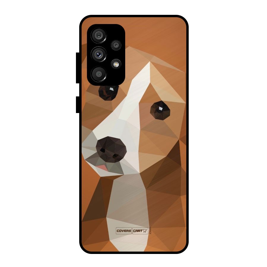 Cute Dog Metal Back Case for Galaxy A73 5G