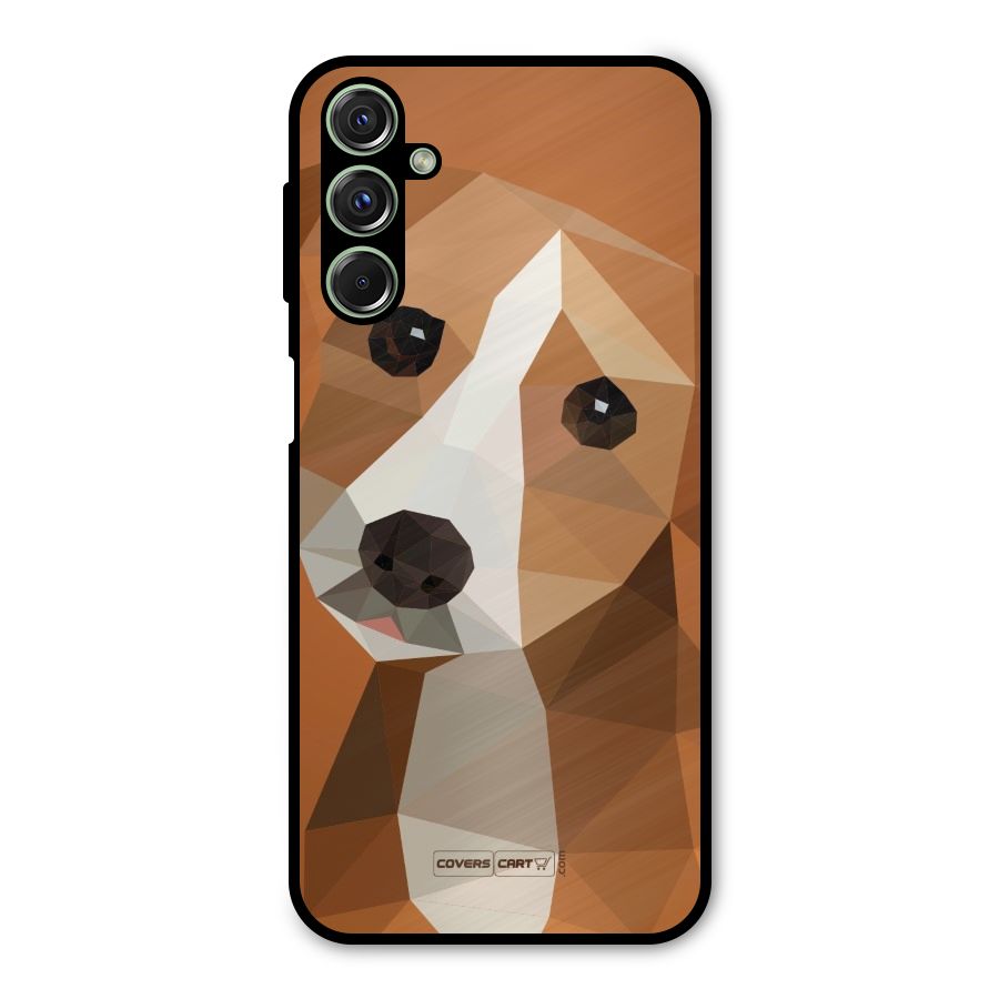 Cute Dog Metal Back Case for Galaxy F34